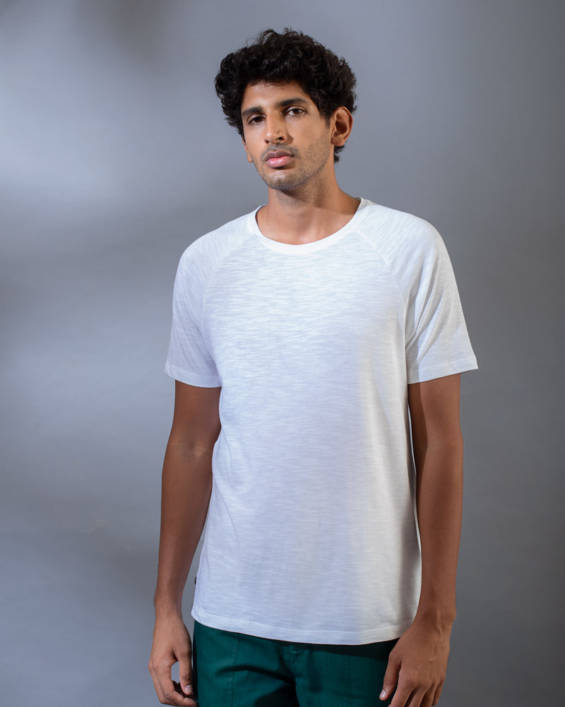 Raglan Sleeve T-Shirt - White