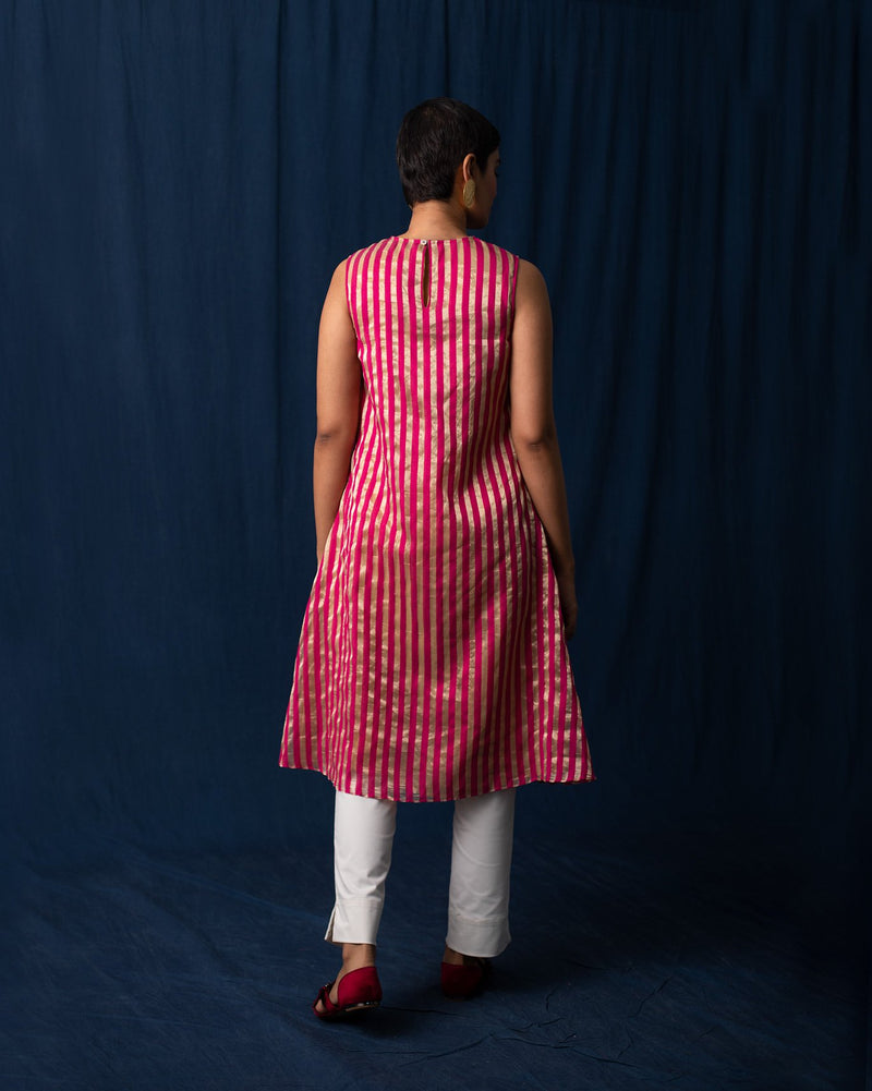 Gimlet Kurta - Fuschia & Gold