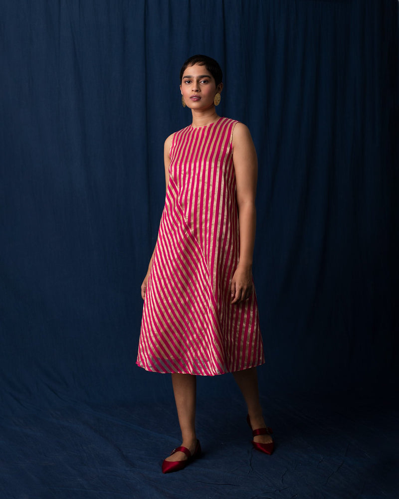 Gimlet Kurta - Fuschia & Gold