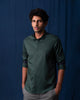 Pleated Placket Shirt - Green