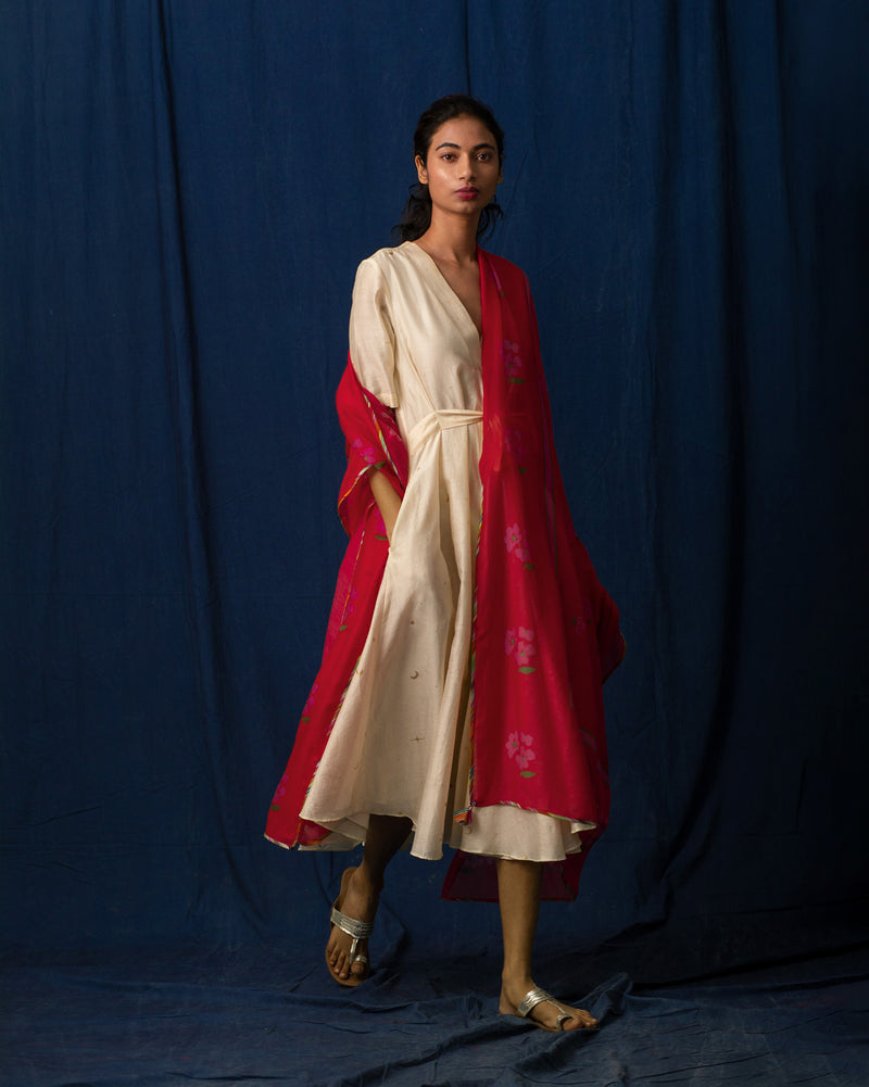 Forest Flame Dupatta - Red