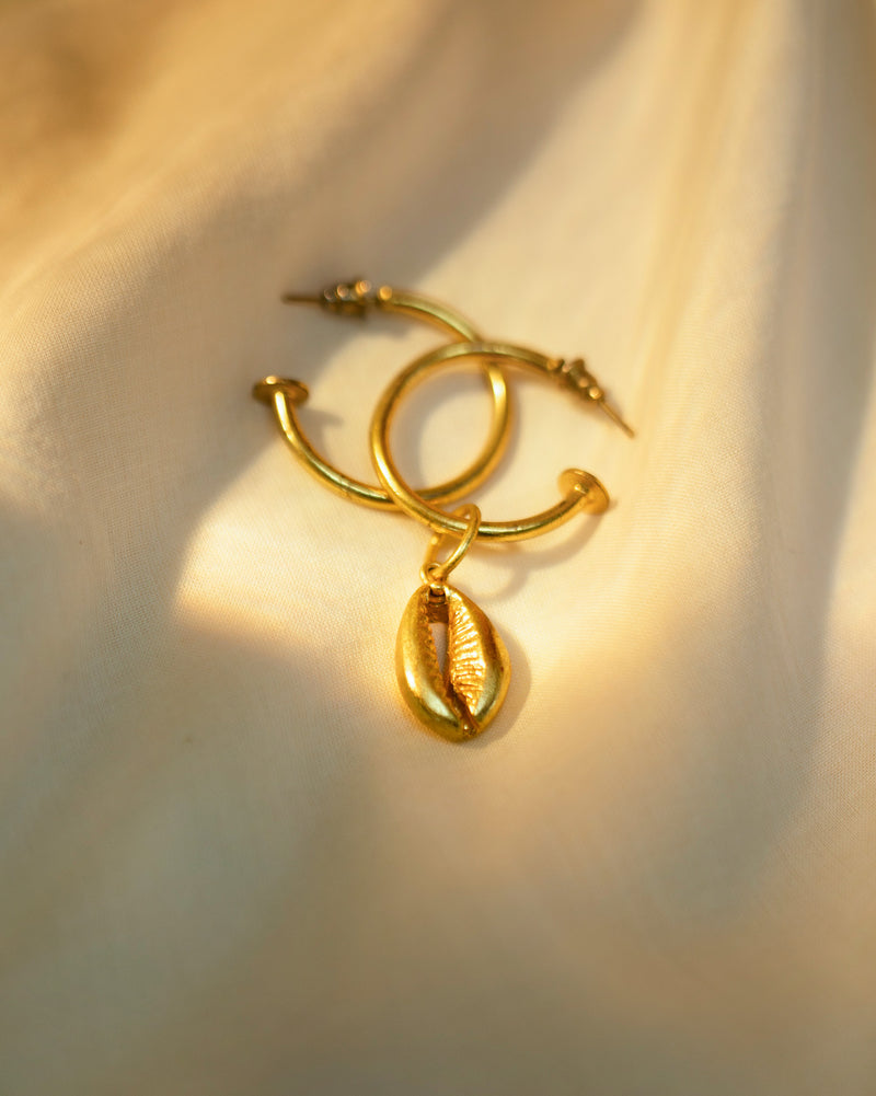 Cowri shell charm