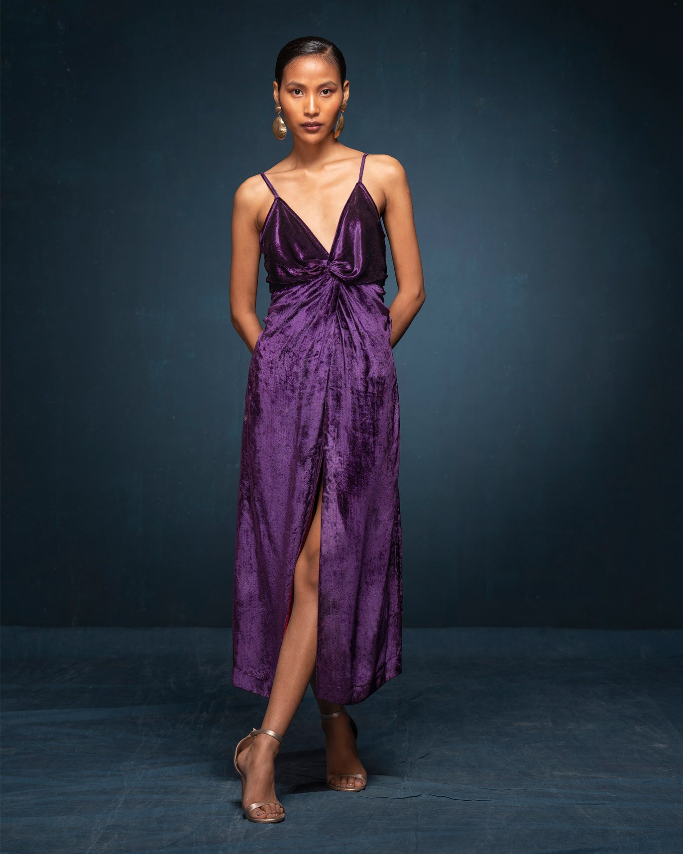 Midnight Twist Dress - Purple