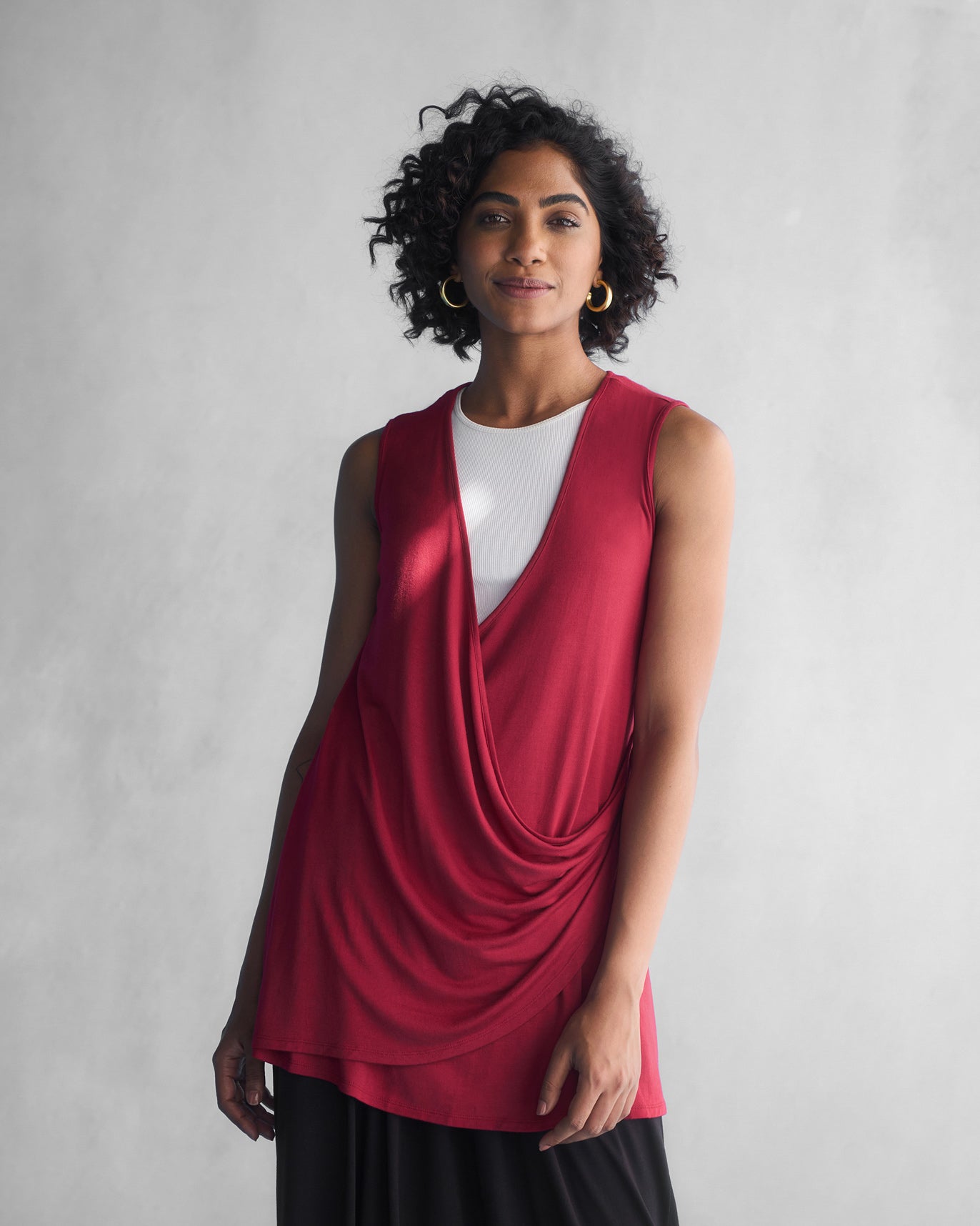 Wrap Front Top - Red