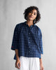 Gathered Shirt - Navy