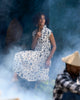 Woodland Dress - White & Navy