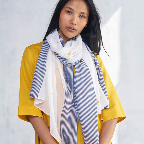 Yoli◯Yasou scarf◯navy Yoli◯Yasou scarf◯navy - メルカリ