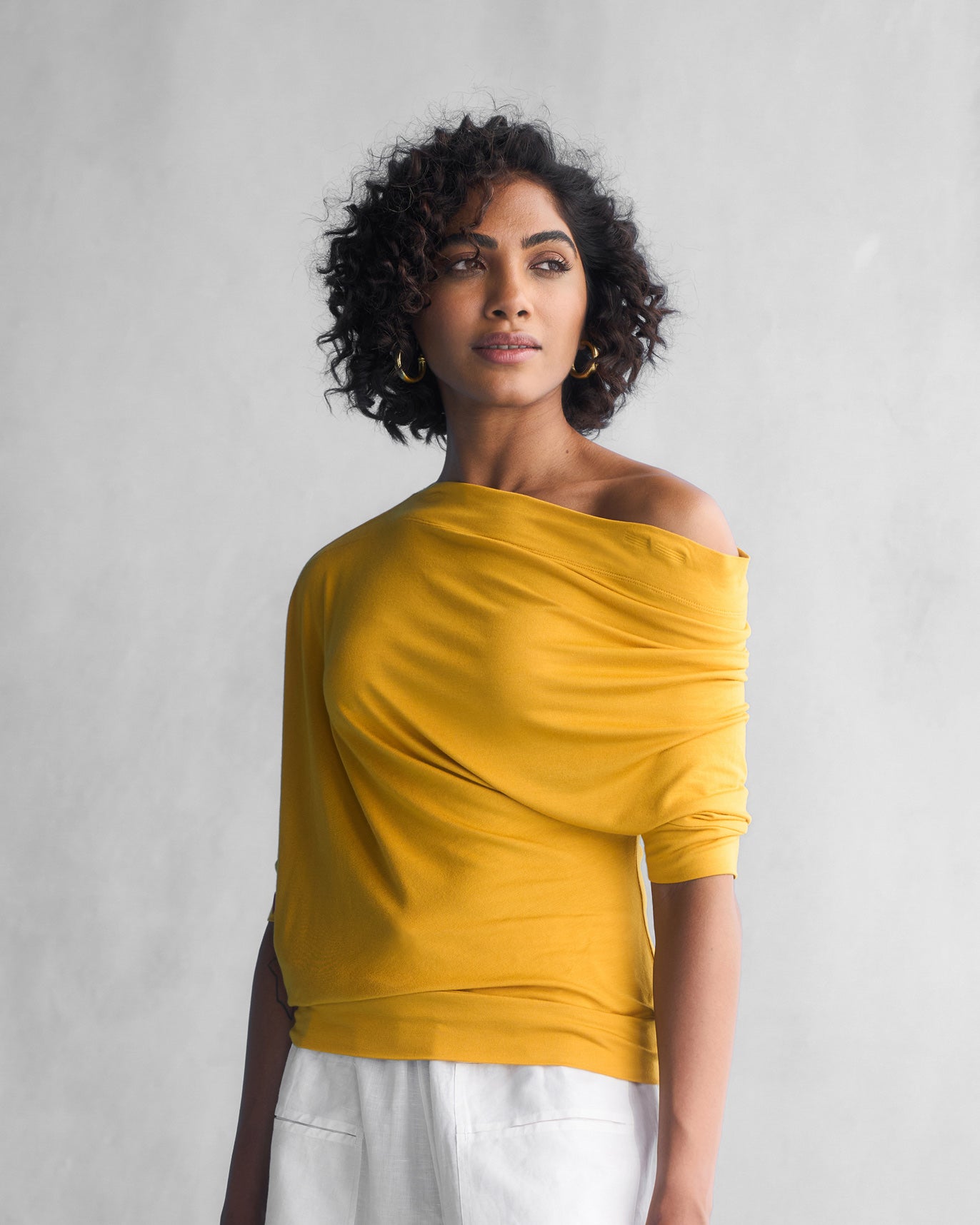 Ukiyo Off Shoulder Top - Ochre