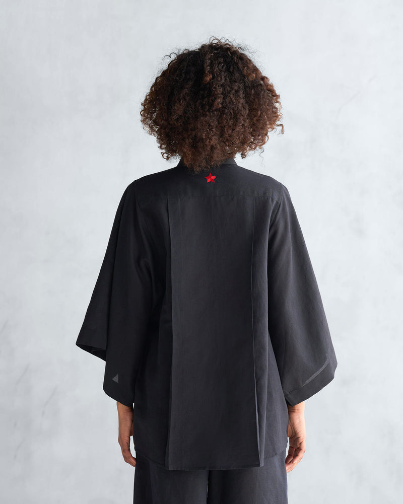 Drop Armhole Shirt - Black