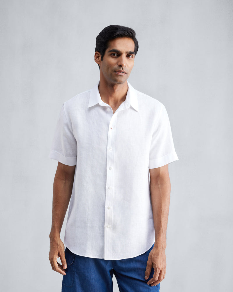 Half Sleeve Shirt - White