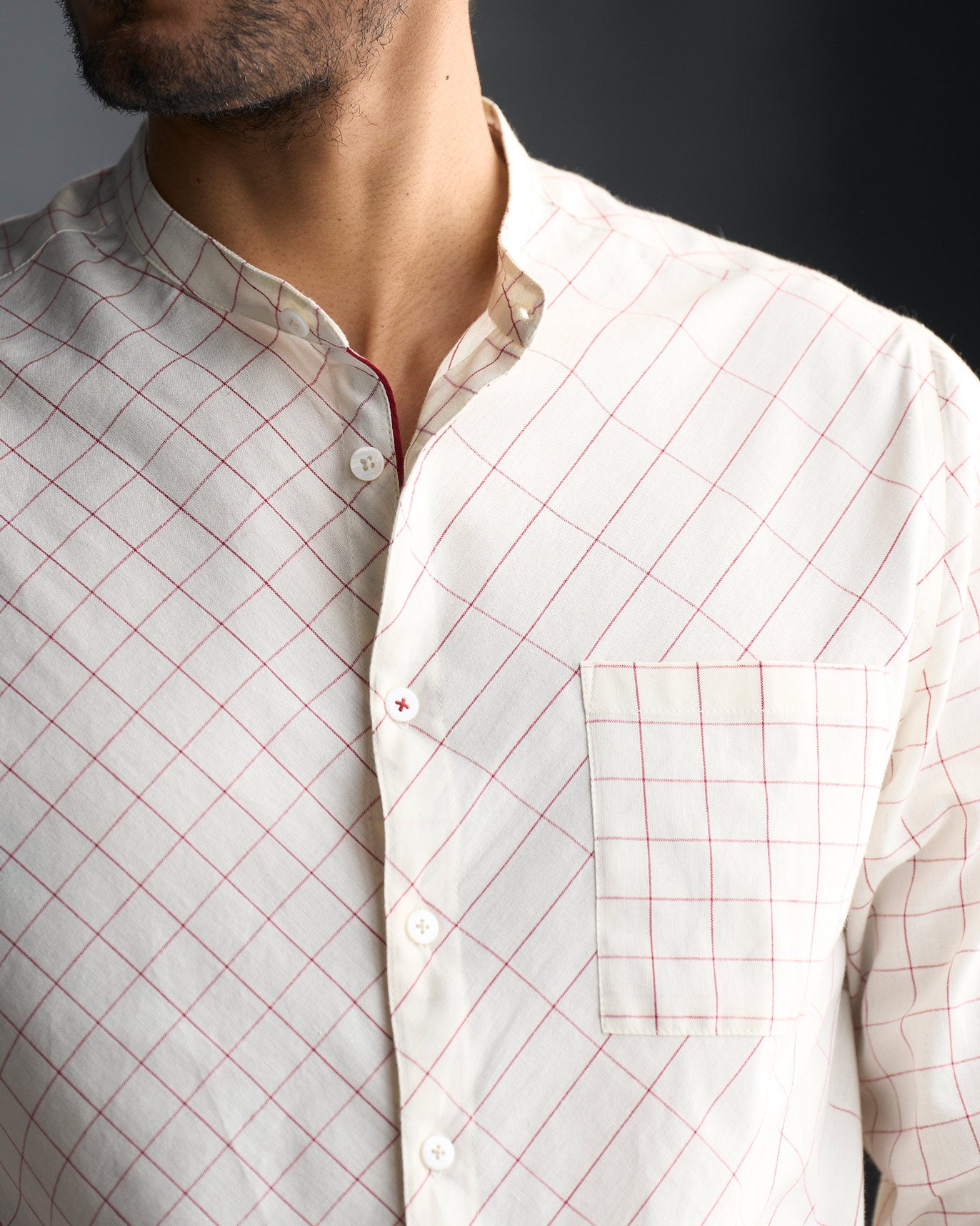Ciao Check Shirt - Red & Ivory