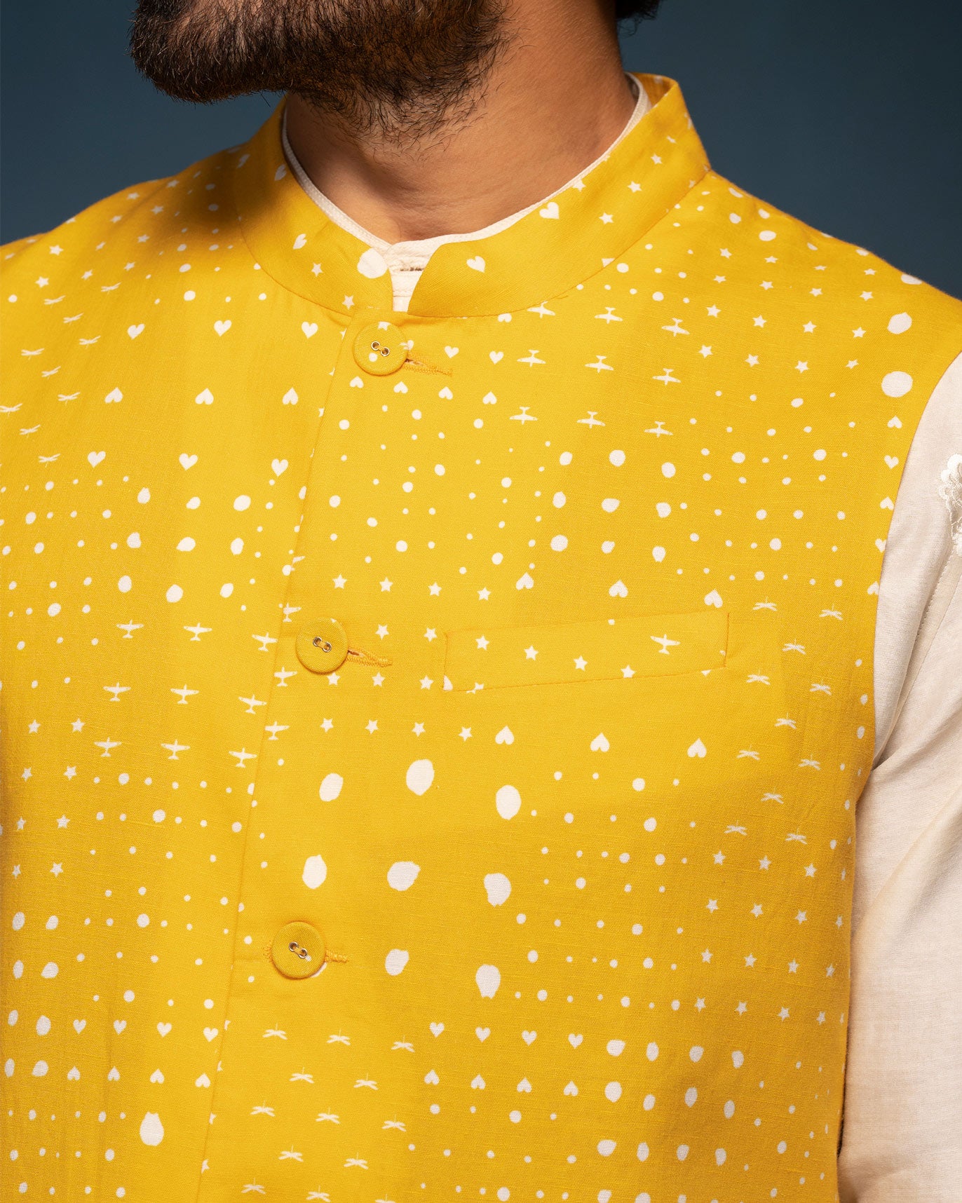 Nehru Jacket - Mustard