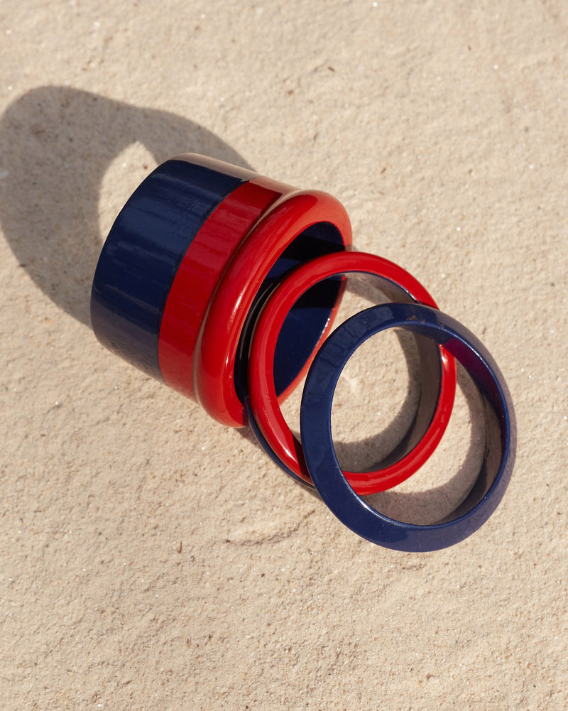 Thazin Bangle - Red & Blue