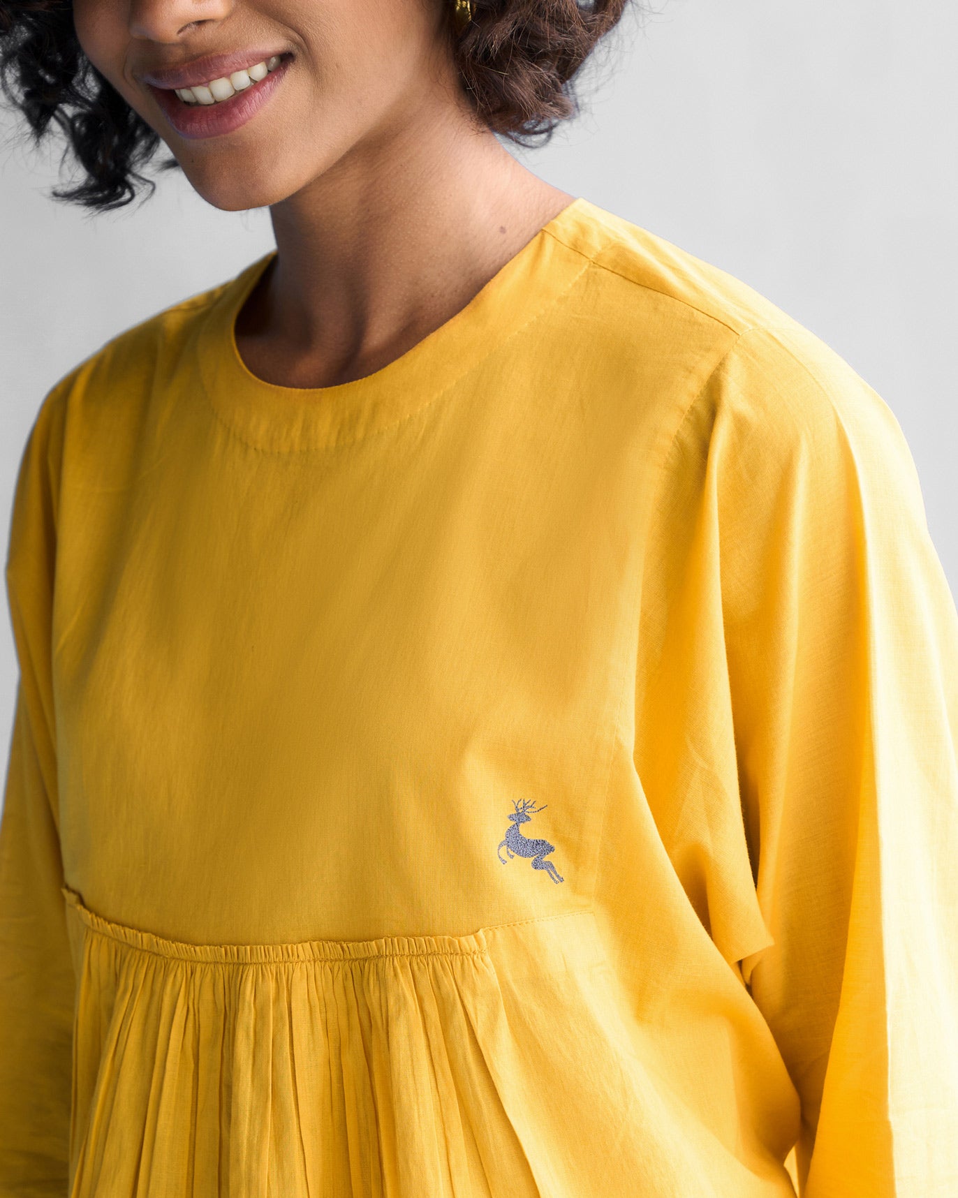 Bougainvillea Sleeve Top - Ochre