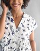 Woodland Dress - White & Navy