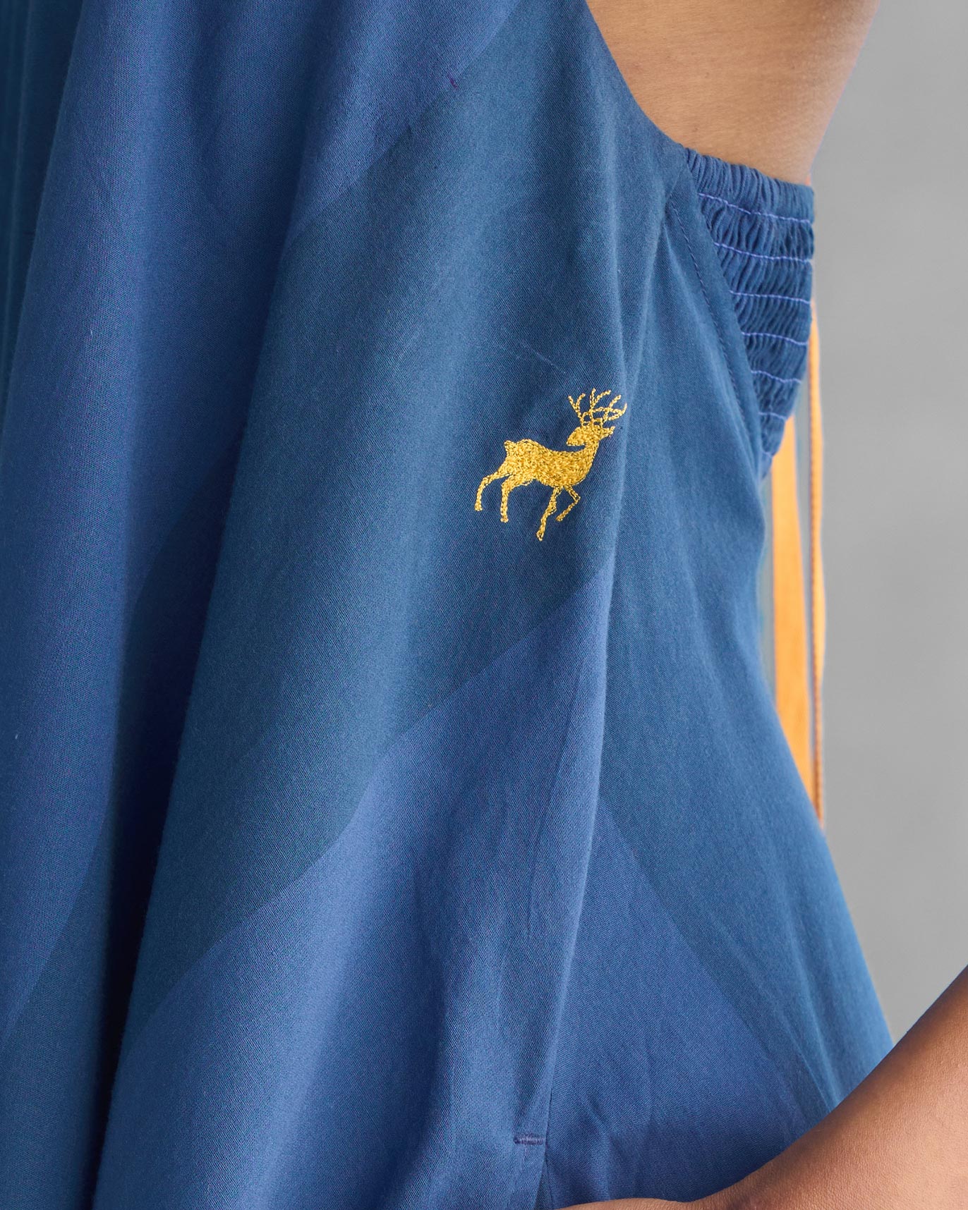 Scoop Back Dress - Blue