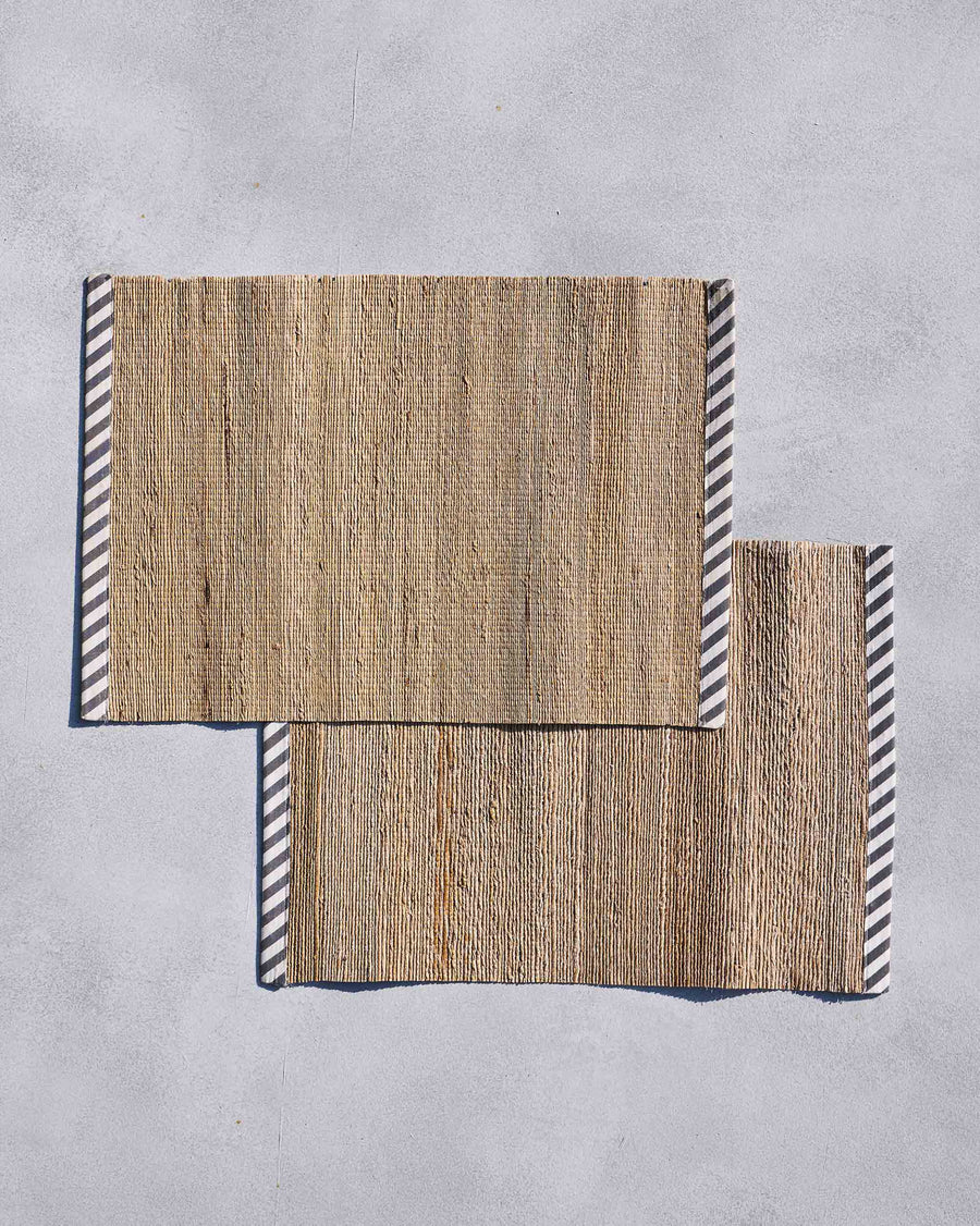 The two banana fibre placemats.
