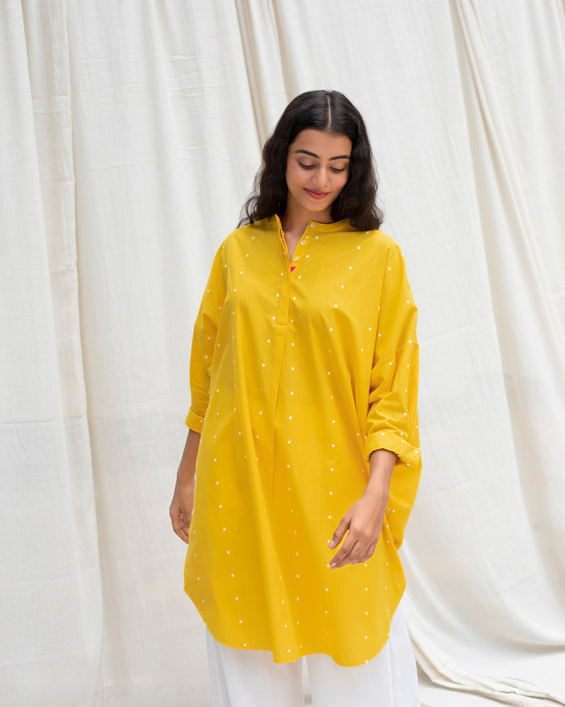 Lazy Sunday Tunic - Yellow & Ivory
