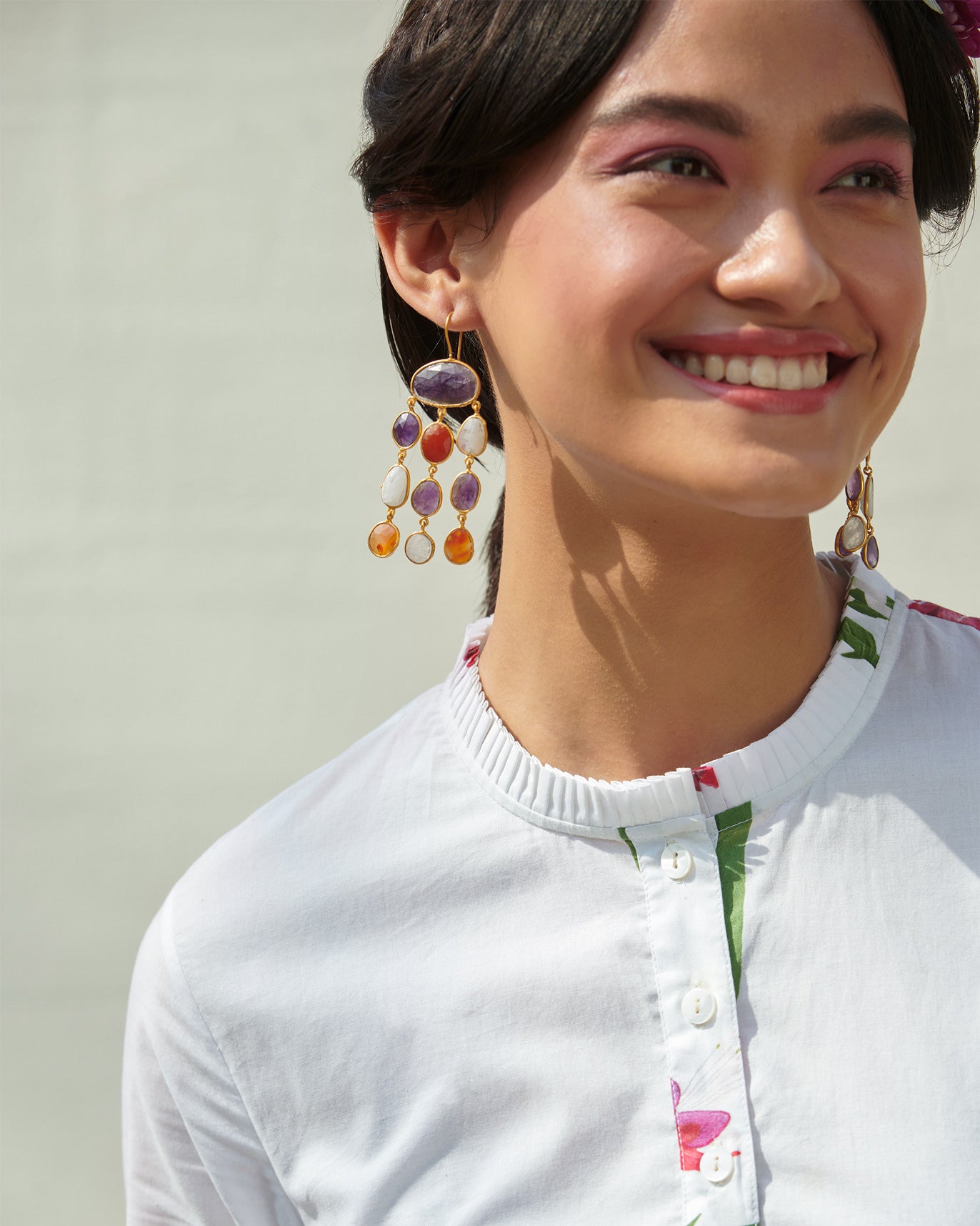 Kesar Earrings - Multi Color