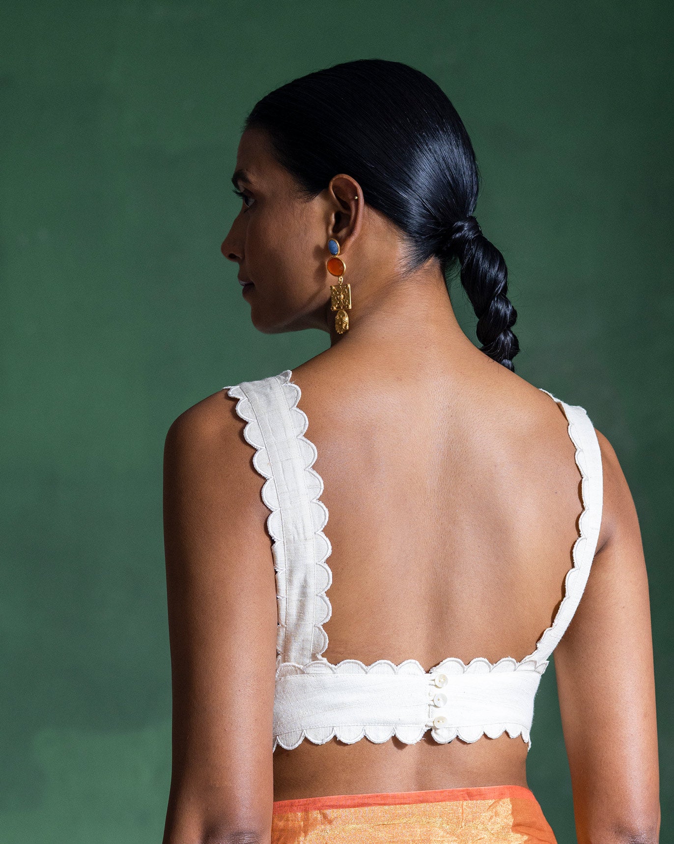 Scallop Blouse - Ivory