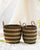Khasi Blue Striped Basket (Set of 2)