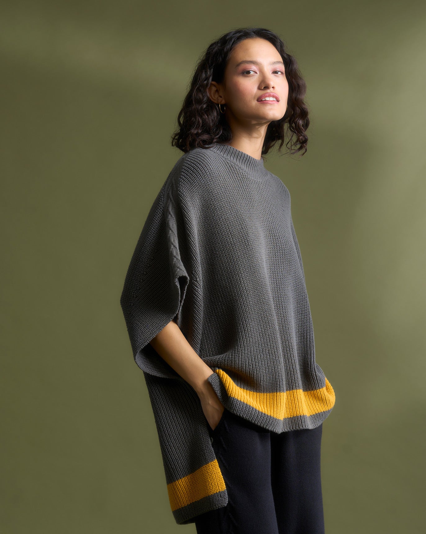 Dream High Low Hem Sweater - Grey