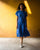 Ruffle Sleeve Dress - Blue