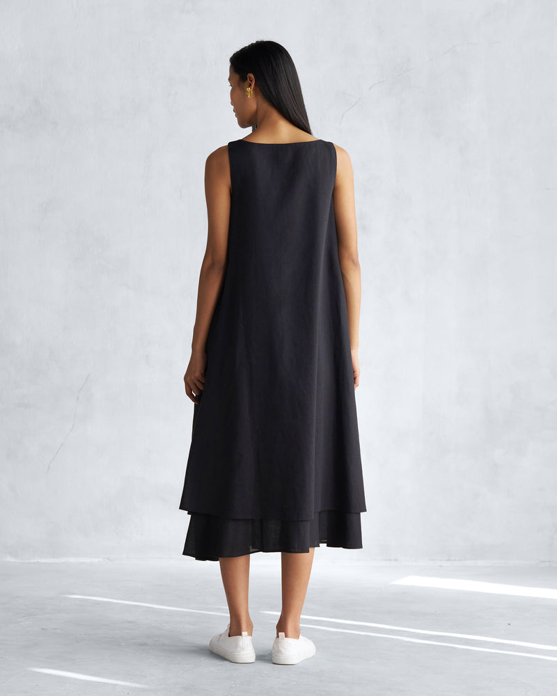 Double Layer Dress - Black