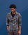 Woolen Knotch collar jacket - Grey and Blue