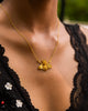 Bee Necklace With Chain - Gold