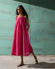 Back Bow Dress - Pink & Silver