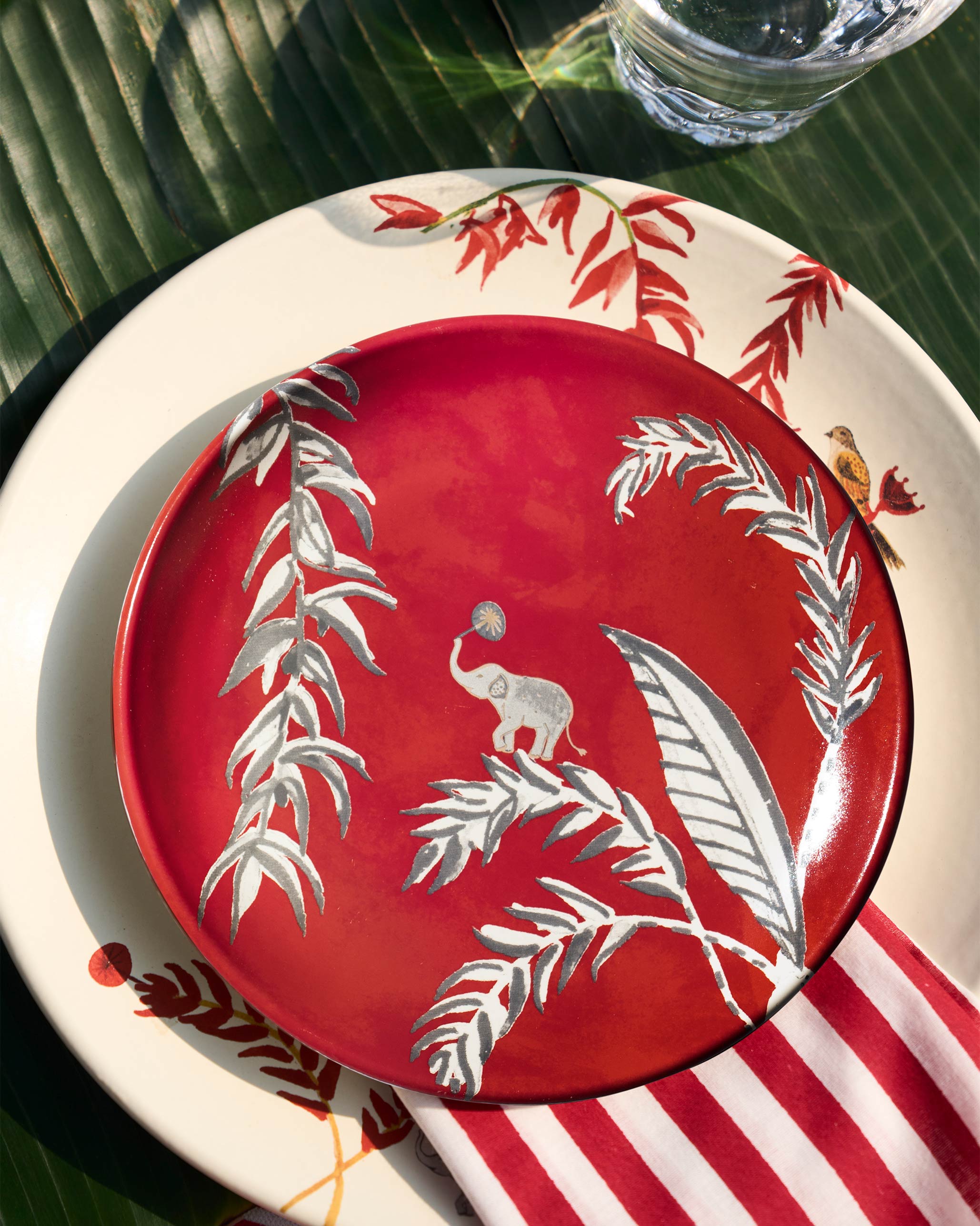 Thazin Quarter Plate - Red