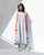 Side Elastic Dress - Blue & Red