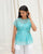 Kimono Sash Top with Slip - Sea Blue
