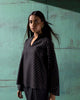 Pintuck Top - Black & Gold