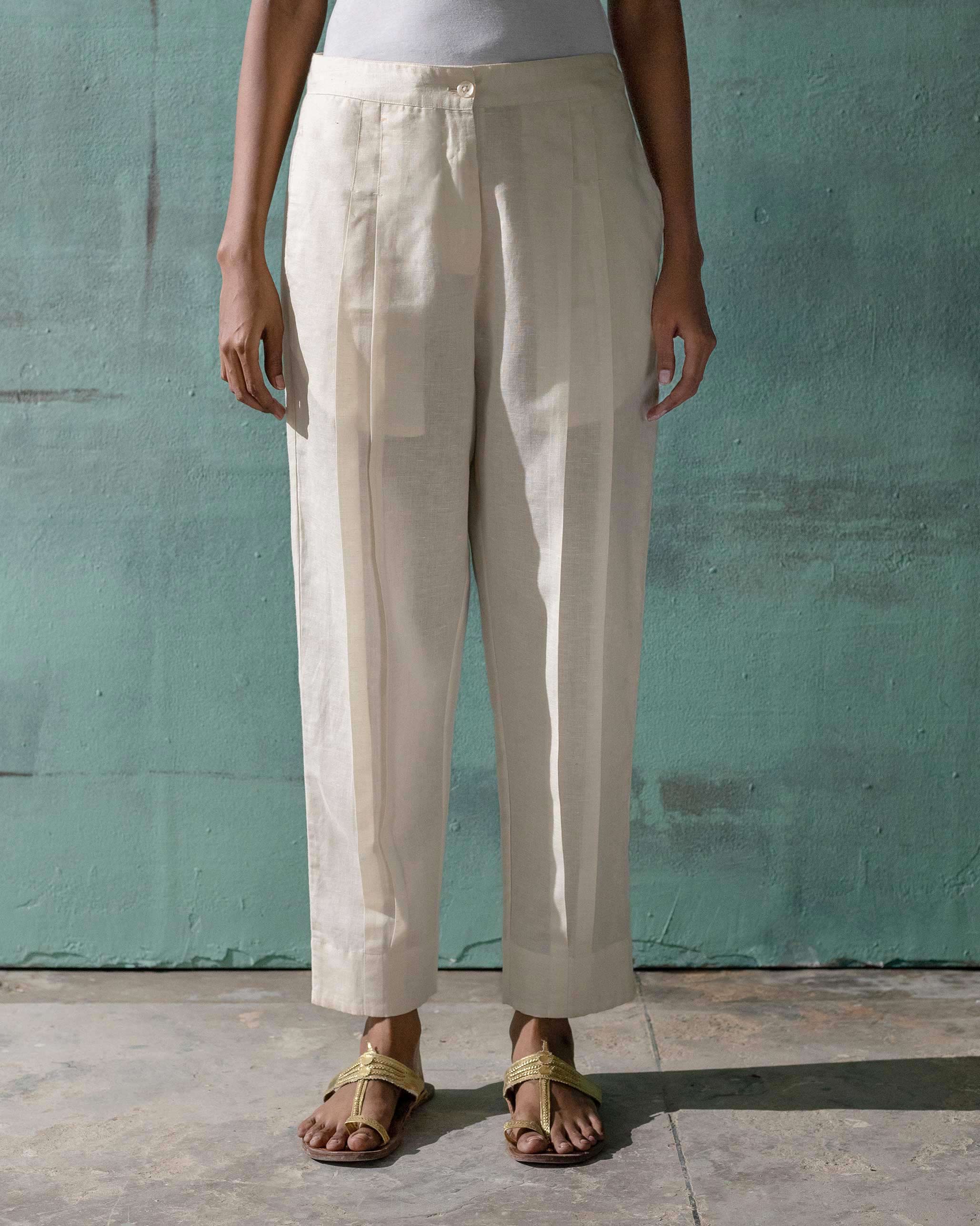 Cigarette Pants - Ivory