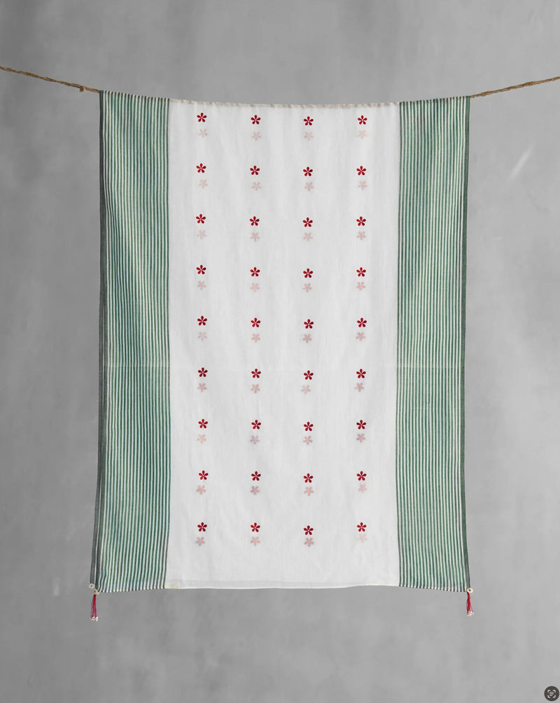 Dokai Scarf - White & Green