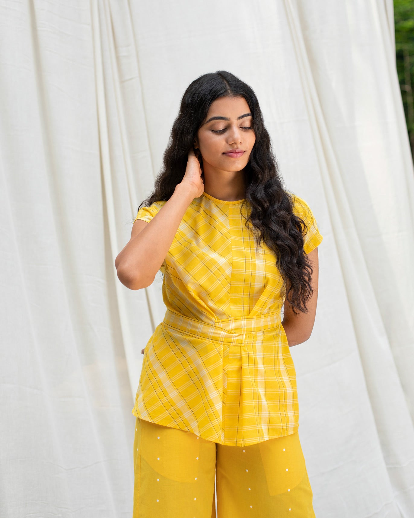 Kimono Sash Top - Yellow