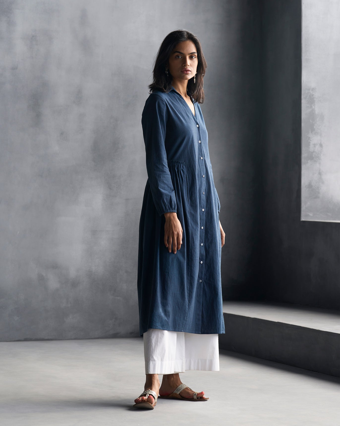 Flared Kurta - Blue