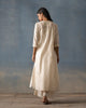 Pleated Kurta & Slip - Ivory & Gold