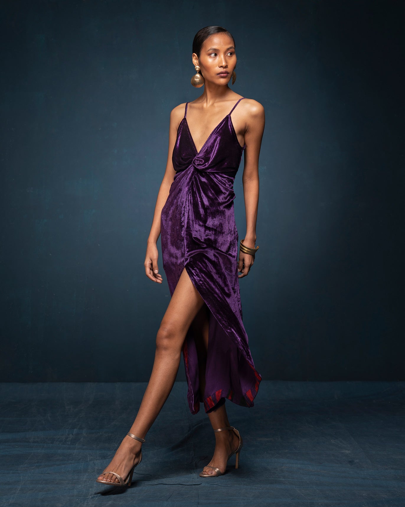 Midnight Twist Dress - Purple