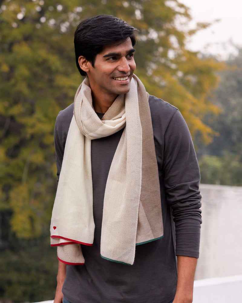 Cocoon Pashmina Scarf - Brown & Beige