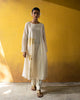 Boat Neck kurta - Ivory & Gold