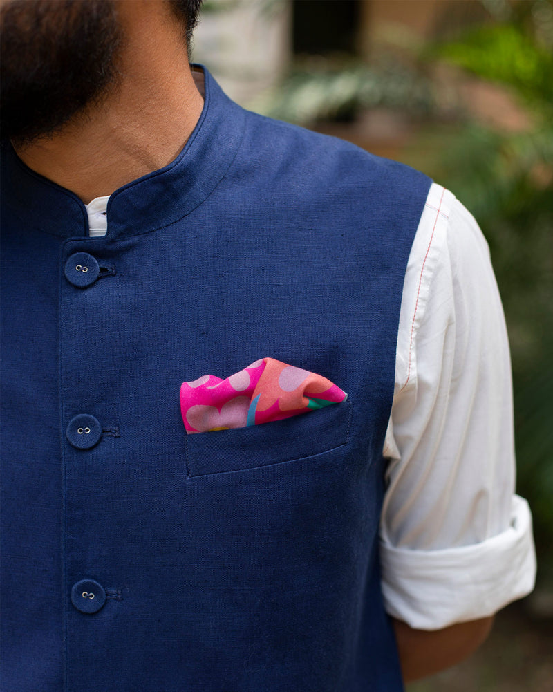 Crimson Jungle Pocket Square - Multi Color
