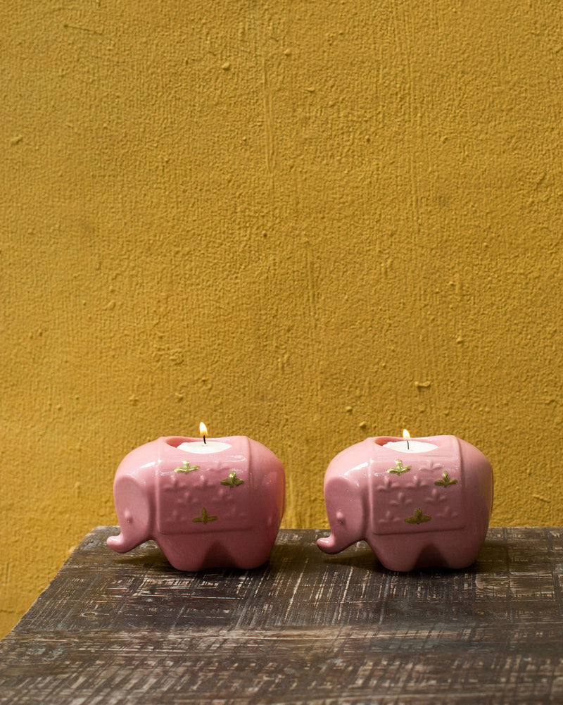 Soft Pink Ele Votive (Set of 2)