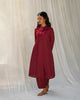 Box Pleat Kurta - Red