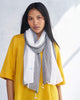 Chaon Scarf - Ivory & Black