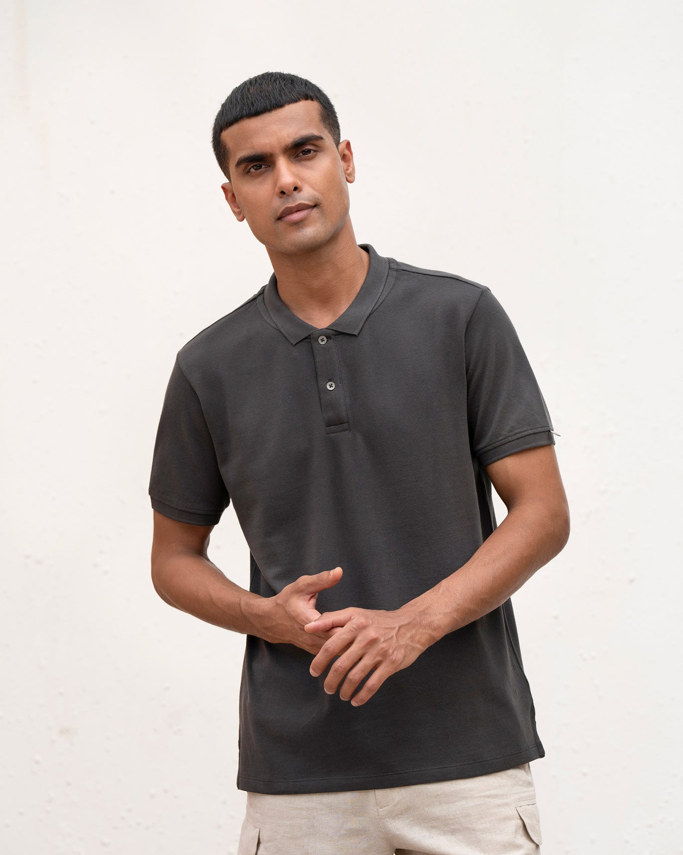 Polo T-Shirt - Charcoal
