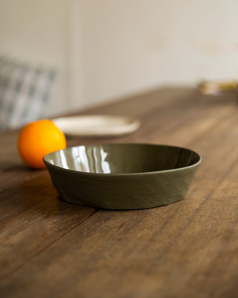 Mhadei Serving Bowl - Olive