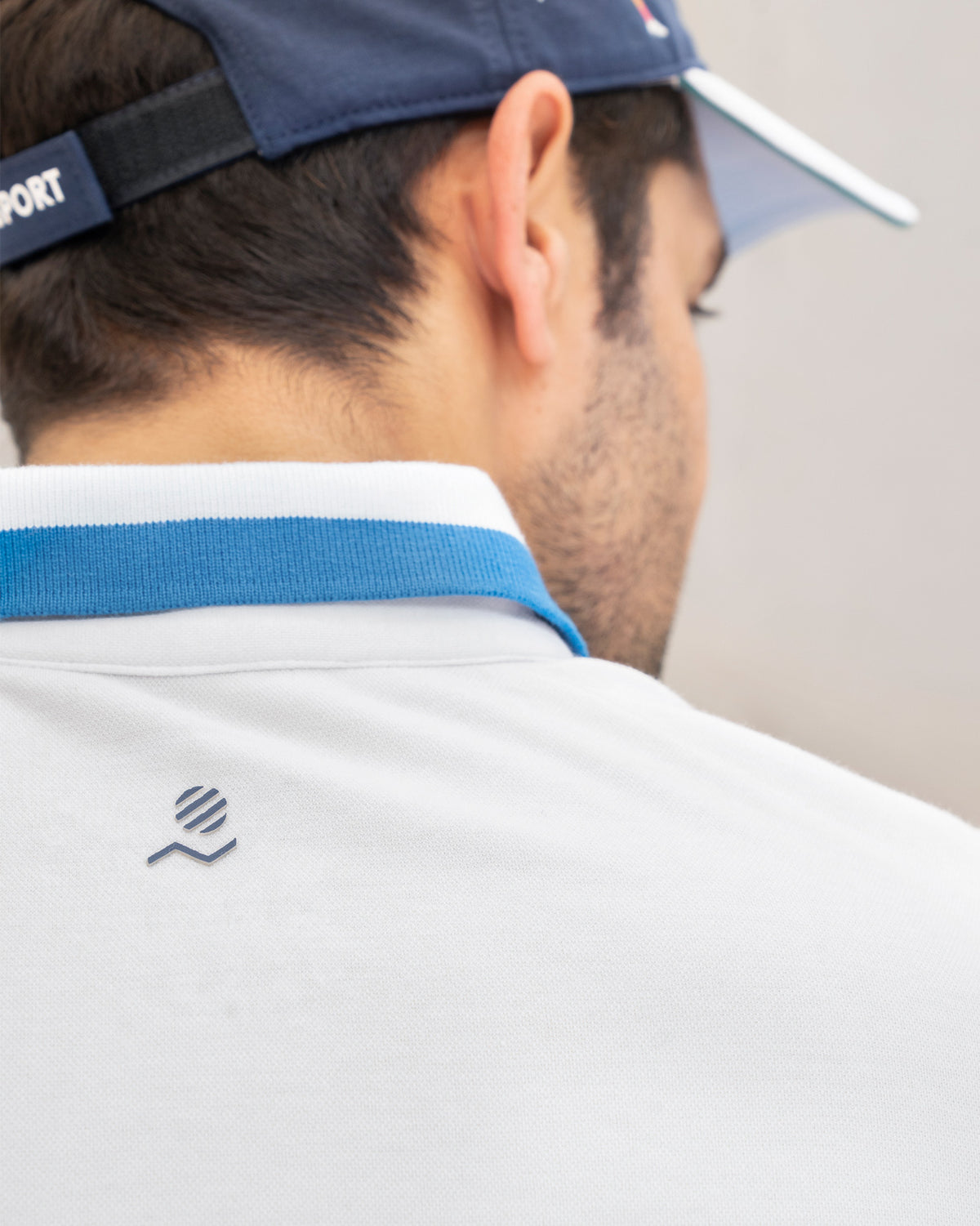 Nico Tennis Polo T-shirt - White & Blue